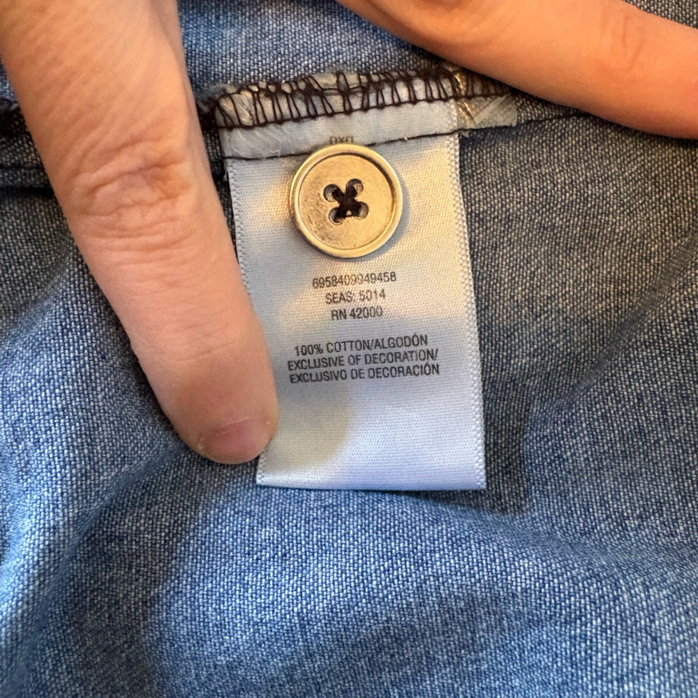 Basic Editions Denim Jacket Embroidered Beaded Fl… - image 14